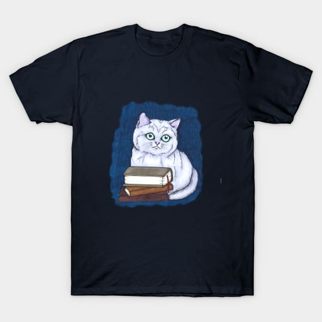 Rain Cat T-Shirt by LivStark